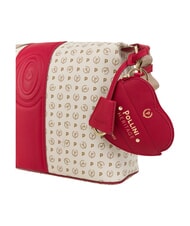 POLLINI HERITAGE Borsa a tracolla avorio rosso - Borse Donna - 5