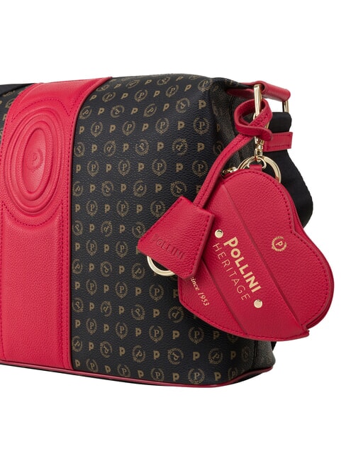 HERITAGE Borsa a tracolla nero rosso - Borse Donna