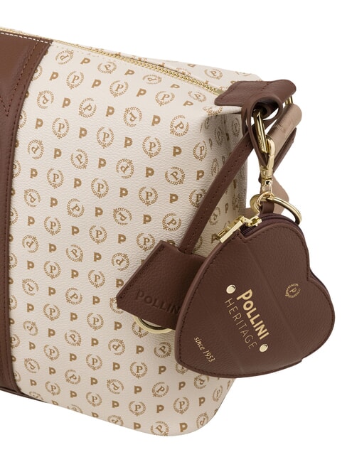 HERITAGE Borsa a tracolla avorio marrone - Borse Donna