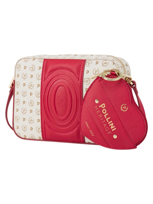 HERITAGE Borsa mini a tracolla avorio rosso - Borse Donna