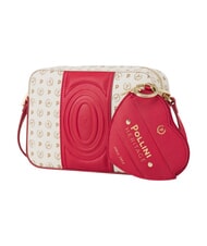 POLLINI HERITAGE Borsa mini a tracolla avorio rosso - Borse Donna - 2