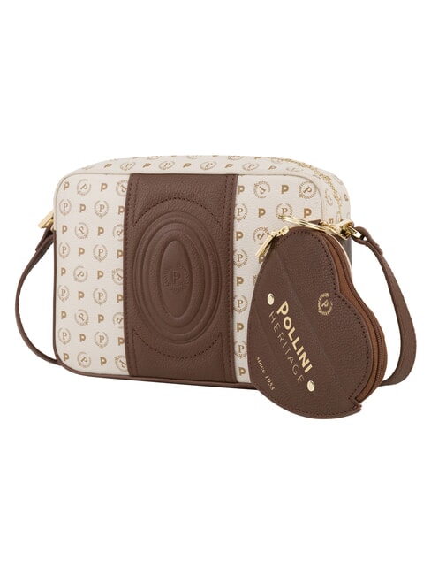 HERITAGE Borsa mini a tracolla avorio marrone - Borse Donna