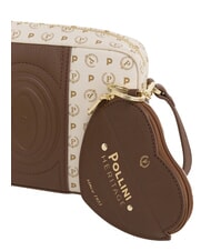 POLLINI HERITAGE Borsa mini a tracolla avorio marrone - Borse Donna - 5
