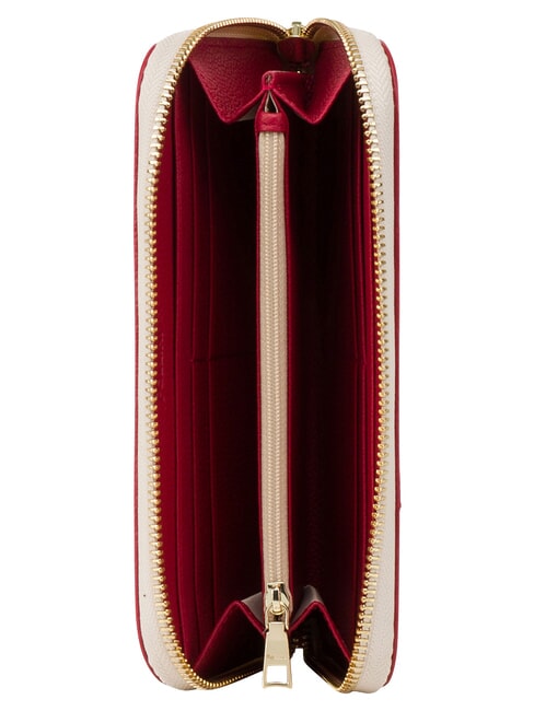HERITAGE Portafoglio large, ziparound avorio rosso - Portafogli Donna