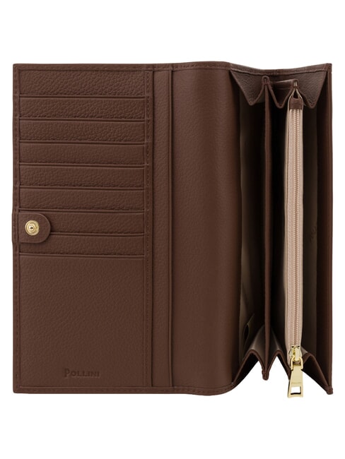 HERITAGE Portafoglio large con porta carte avorio marrone - Portafogli Donna