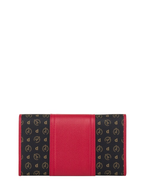 HERITAGE Portafoglio large con porta carte nero rosso - Portafogli Donna