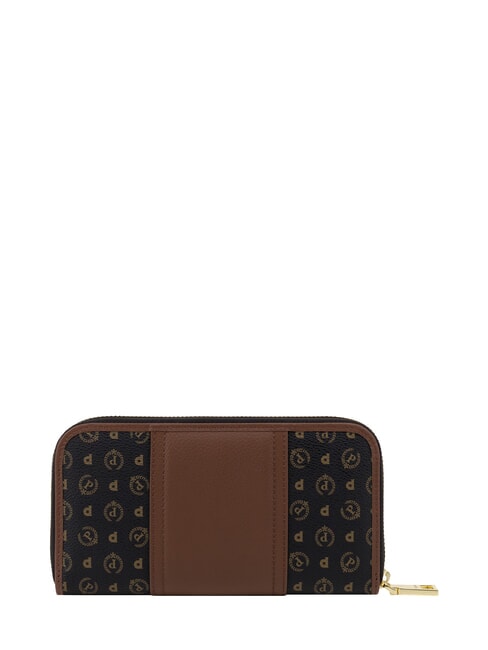 HERITAGE Portafoglio large, ziparound nero marrone - Portafogli Donna