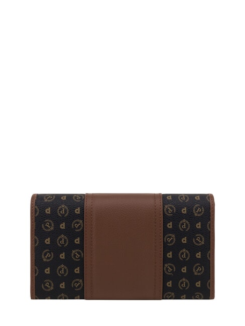 HERITAGE Portafoglio large con porta carte nero marrone - Portafogli Donna