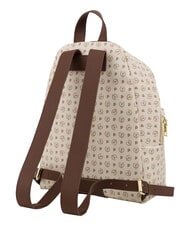 POLLINI HERITAGE Zaino con tasca anteriore e portachiavi avorio marrone - Borse Donna - 3
