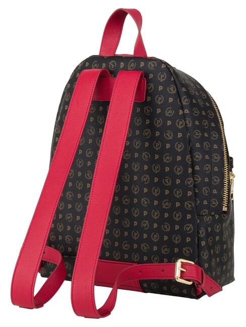 HERITAGE Zaino con tasca anteriore e portachiavi nero rosso - Borse Donna
