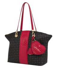 POLLINI HERITAGE Borsa tote a spalla, con portachiavi nero rosso - Borse Donna - 2