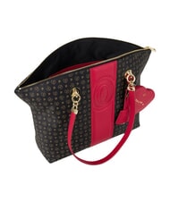 POLLINI HERITAGE Borsa tote a spalla, con portachiavi nero rosso - Borse Donna - 5