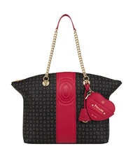 POLLINI HERITAGE Borsa tote a spalla, con portachiavi nero rosso - Borse Donna - 6