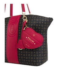 POLLINI HERITAGE Borsa tote a spalla, con portachiavi nero rosso - Borse Donna - 7