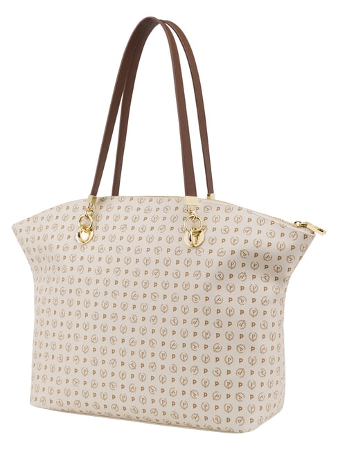 HERITAGE Borsa tote a spalla, con portachiavi avorio marrone - Borse Donna