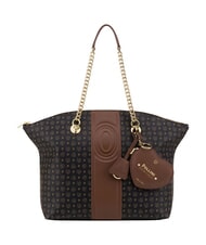 POLLINI HERITAGE Borsa tote a spalla, con portachiavi nero marrone - Borse Donna - 5