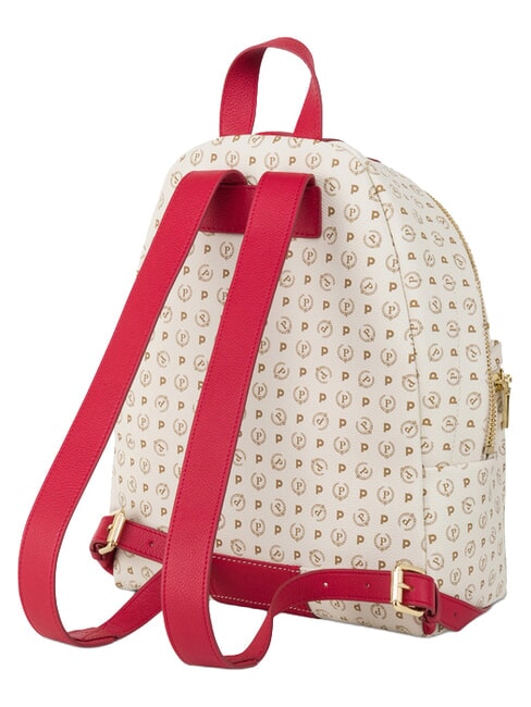 HERITAGE Zaino con tasca anteriore e portachiavi avorio rosso - Borse Donna