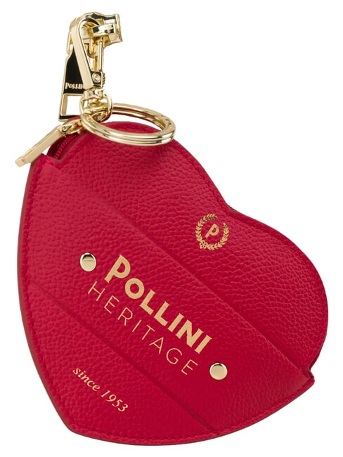 HERITAGE Zaino con tasca anteriore e portachiavi avorio rosso - Borse Donna