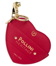 POLLINI HERITAGE Zaino con tasca anteriore e portachiavi avorio rosso - Borse Donna - 5