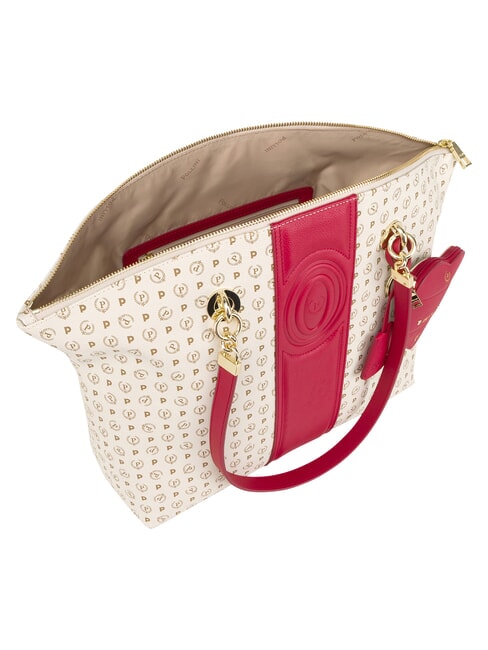 HERITAGE Borsa tote a spalla, con portachiavi avorio rosso - Borse Donna