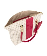 POLLINI HERITAGE Borsa tote a spalla, con portachiavi avorio rosso - Borse Donna - 4