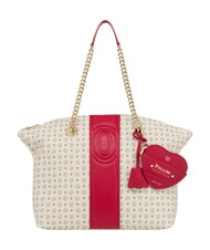 POLLINI HERITAGE Borsa tote a spalla, con portachiavi avorio rosso - Borse Donna - 5