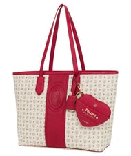 POLLINI HERITAGE Borsa shopping a spalla, con necessaire avorio rosso - Borse Donna - 2