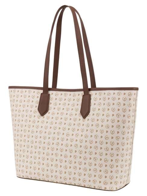 HERITAGE Borsa shopping a spalla, con necessaire avorio marrone - Borse Donna