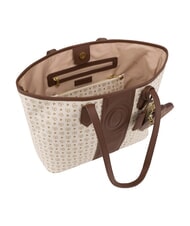 POLLINI HERITAGE Borsa shopping a spalla, con necessaire avorio marrone - Borse Donna - 4