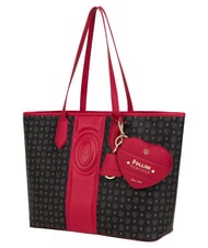 POLLINI HERITAGE Borsa shopping a spalla, con necessaire nero rosso - Borse Donna - 2