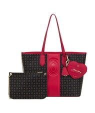 POLLINI HERITAGE Borsa shopping a spalla, con necessaire nero rosso - Borse Donna - 5