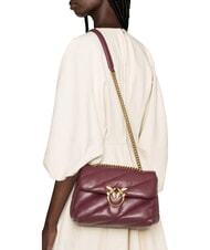 PINKO CLASSIC LOVE PUFF Borsa in pelle nappa ribes intenso-antique gold - Borse Donna - 5