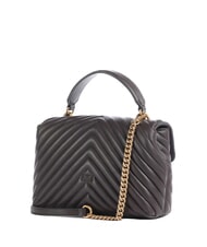 PINKO LOVE LADY PUFF Mini Bag a mano, con tracolla marrone marasca-antique gold - Borse Donna - 3