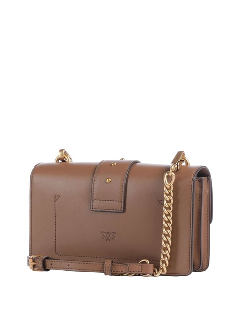 LOVE ONE CLASSIC Borsa mini in pelle a tracolla marrone cognac-antique gold - Borse Donna