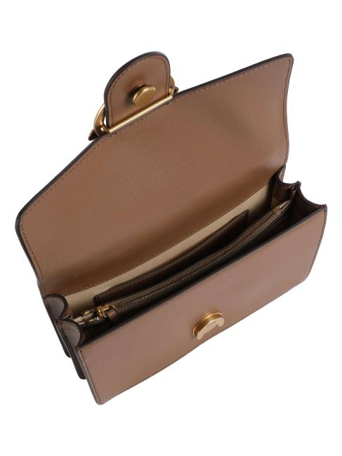 LOVE ONE CLASSIC Borsa mini in pelle a tracolla marrone cognac-antique gold - Borse Donna
