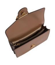 PINKO LOVE ONE CLASSIC Borsa mini in pelle a tracolla marrone cognac-antique gold - Borse Donna - 4