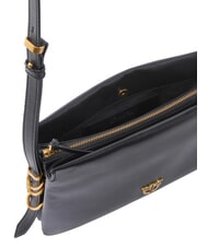 PINKO TRIPLET MINI Borsetta a tracolla, in pelle nero-antique gold - Borse Donna - 3