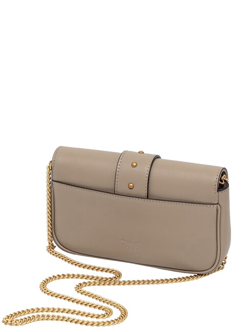 LOVE POCKET Mini Bag a tracolla bianco seta-antique gold - Borse Donna