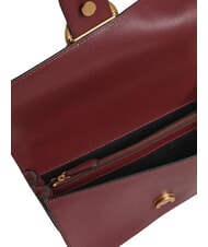 PINKO LOVE ONE CLASSIC Borsa in pelle a tracolla con flap ribes intenso-antique gold - Borse Donna - 4