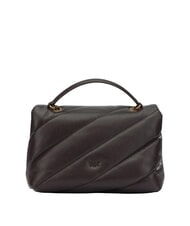 PINKO CLASSIC LOVE PUFF Borsa in pelle nappa marrone marasca-antique gold - Borse Donna - 3
