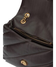 PINKO CLASSIC LOVE PUFF Borsa in pelle nappa marrone marasca-antique gold - Borse Donna - 4