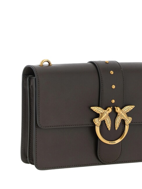 LOVE ONE CLASSIC Borsa in pelle a tracolla con flap marrone marasca-antique gold - Borse Donna