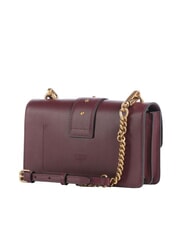 PINKO LOVE ONE CLASSIC Borsa mini in pelle a tracolla ribes intenso-antique gold - Borse Donna - 2
