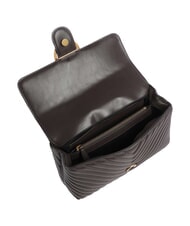 PINKO CLASSIC LADY LOVE BAG Borsa puff chevron marrone marasca-antique gold - Borse Donna - 4