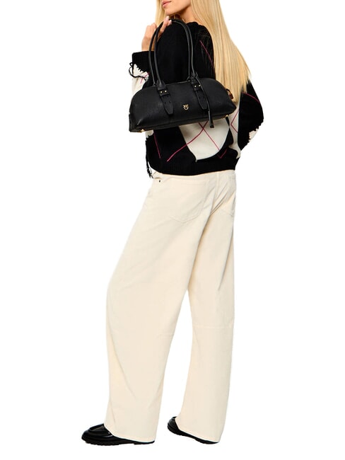 BOWLING Borsa a spalla, con tracolla nero-antique gold - Borse Donna