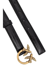 PINKO LOVE BERRY Cintura in pelle nero-antique gold - Cinture - 2