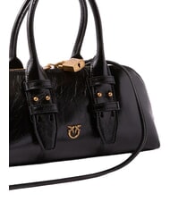 PINKO BOWLING Bauletto a mano, con tracolla nero-antique gold - Borse Donna - 3