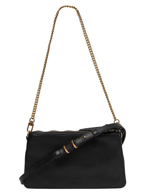 DOUBLE Borsa a spalla, con tracolla nero-antique gold - Borse Donna