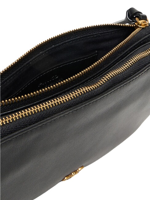 DOUBLE Borsa a spalla, con tracolla nero-antique gold - Borse Donna