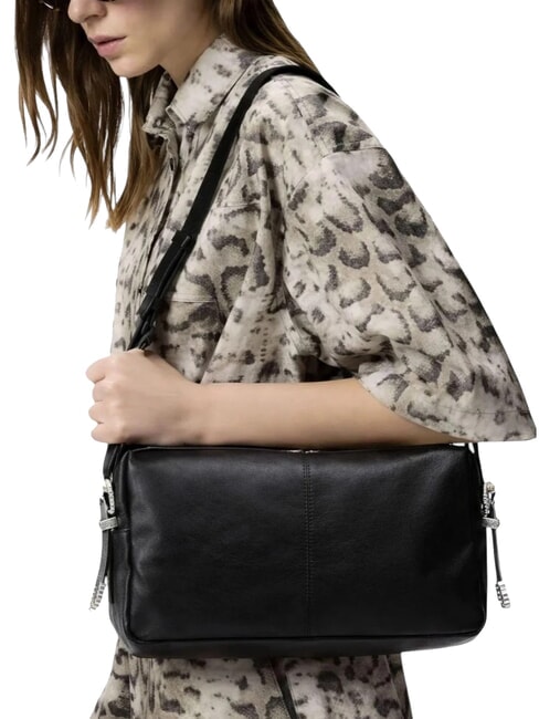 24 CLASSIC Borsa a spalla nero-old silver - Borse Donna